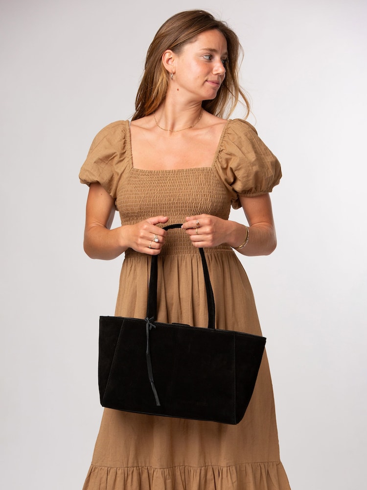 Cultured London Black 'Matilde' Suede Handbag - Image 2 of 8