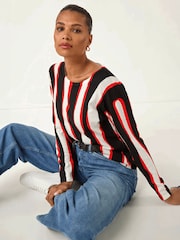 Jersey de punto con estampado Roman Print de ondas - Imagen 2 de 4