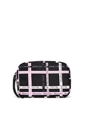 Victoria's Secret Black and Pink Ribbon Make Up Bag - Image 1 of 3