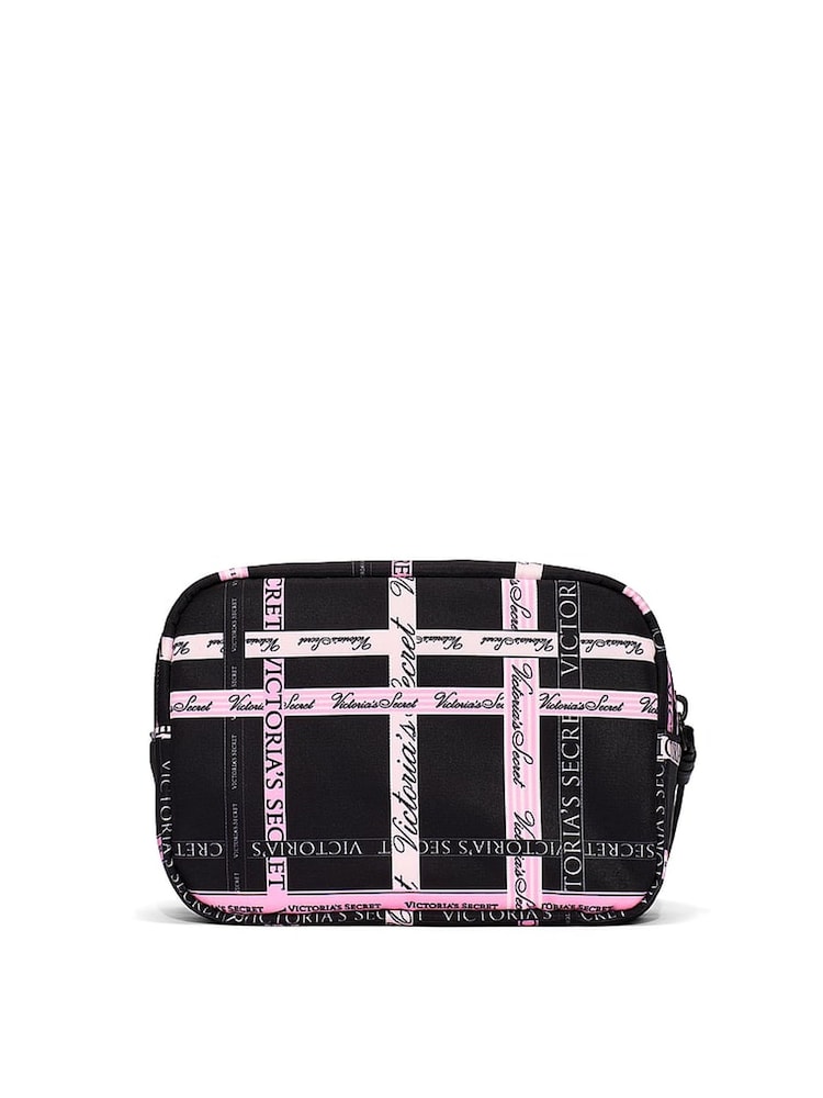 Victoria's Secret Black and Pink Ribbon Make Up Bag - Image 2 of 3 Victoria's Secret Black and Pink Ribbon Make Up Bag - Image 2 of 3