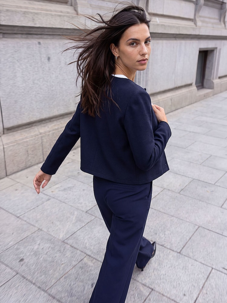 Roman Blue Cosy Buttoned Pocket Jacket - Image 4 of 4 Roman Blue Cosy Buttoned Pocket Jacket - Image 4 of 4
