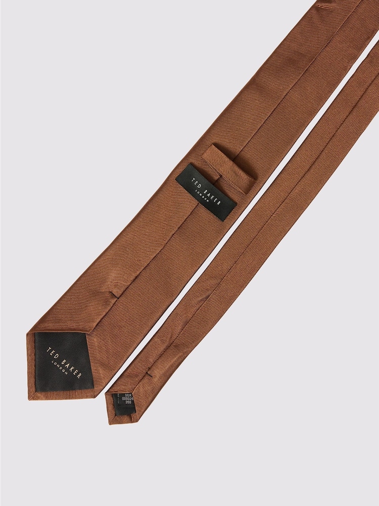 Ted Baker Tailoring Mocha Silk Twill Tie - صورة 2 من 2