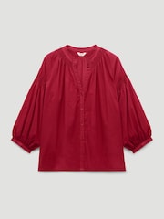 레드 - Hush Mila Gathered Sleeve 블라우스 - 5의 이미지 5