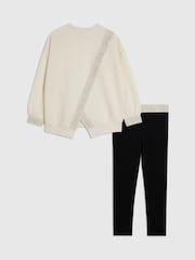 River Island Sweat-shirt à logo fendu & Ensemble Leggings - Image 1 de 4