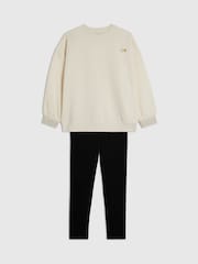 River Island Sweat-shirt à logo fendu & Ensemble Leggings - Image 2 de 4