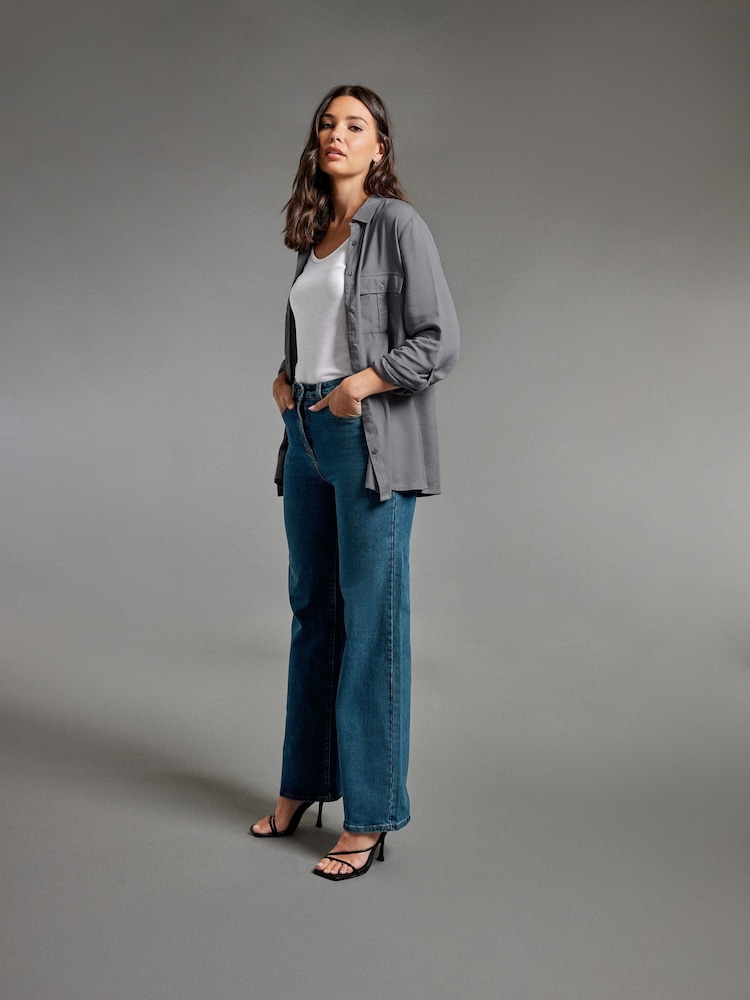 Blau - Long Tall Sally Bea Jeans mit weitem Beinschnitt - Bild 1 von 2