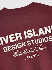 أحمر - حزمة من 2 تيشِرتات بطبعة شعار "River" على الظهر من River Island - صورة 4 من 4