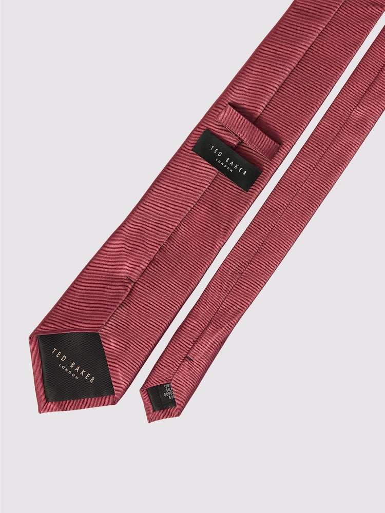 Ted Baker Tailoring Rose Brown Silk Twill Tie - صورة 2 من 2