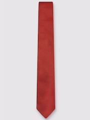 Ted Baker Tailoring Orange Burnt Silk Twill Tie - Image 1 of 2