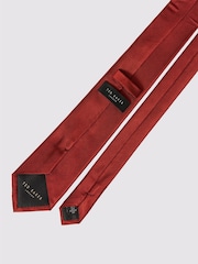 Ted Baker Tailoring Orange Burnt Silk Twill Tie - Image 2 of 2