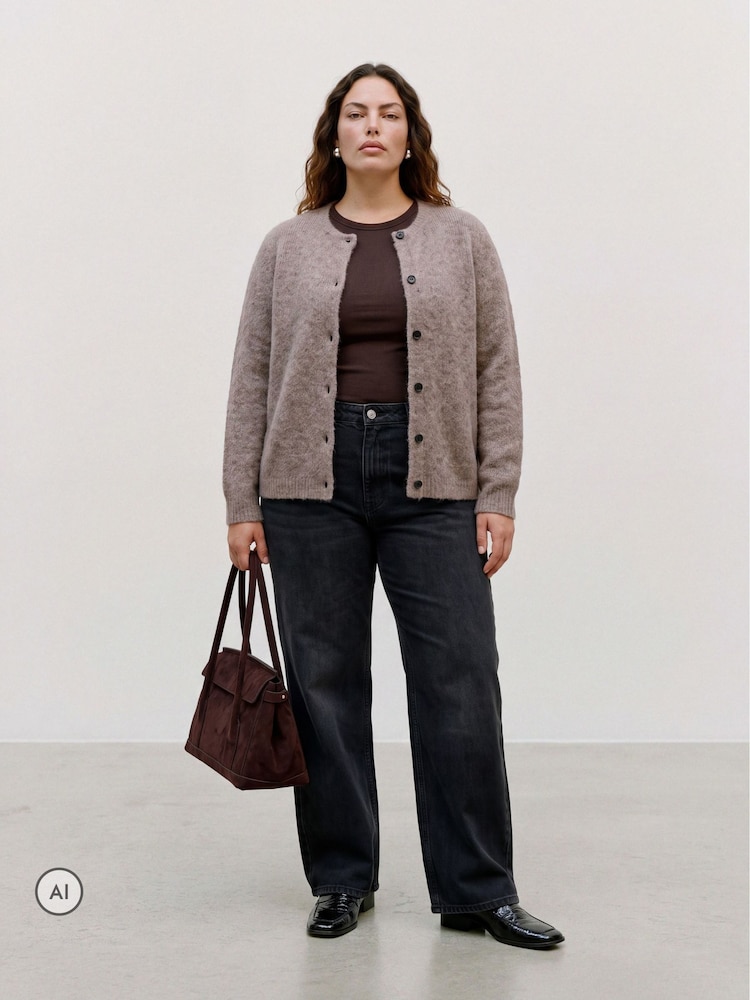 Ruskea - VERO MODA Neulottu Button Down -neuletakki - Kuva 2 / 5 Ruskea - VERO MODA Neulottu Button Down -neuletakki - Kuva 2 / 5
