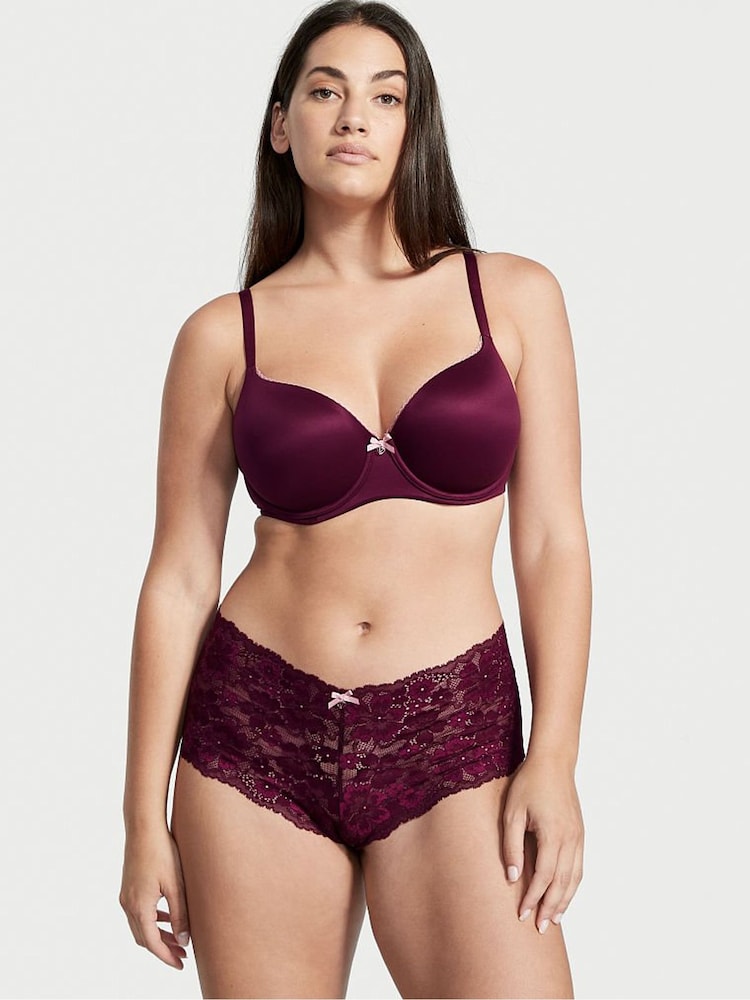 Victoria's Secret Burgundy Purple Smooth Lightly Lined Demi Bra - Image 1 of 4 Victoria's Secret Burgundy Purple Smooth Lightly Lined Demi Bra - Image 1 of 4