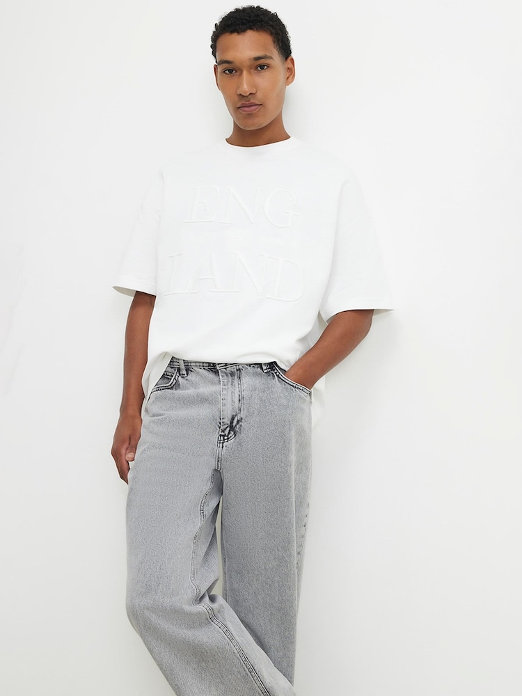 River Island White Oversized England World Cup T-Shirt - Image 2 of 4