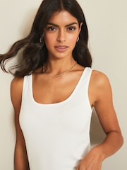 Lipsy Ivory Long Line Vest Top - Image 4 of 4