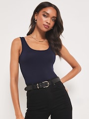Lipsy Navy Long Line Vest Top - Image 1 of 4