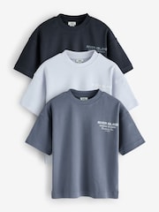 Camisetas River Island con estampado en la espalda 3 Pack - Imagen 1 de 5