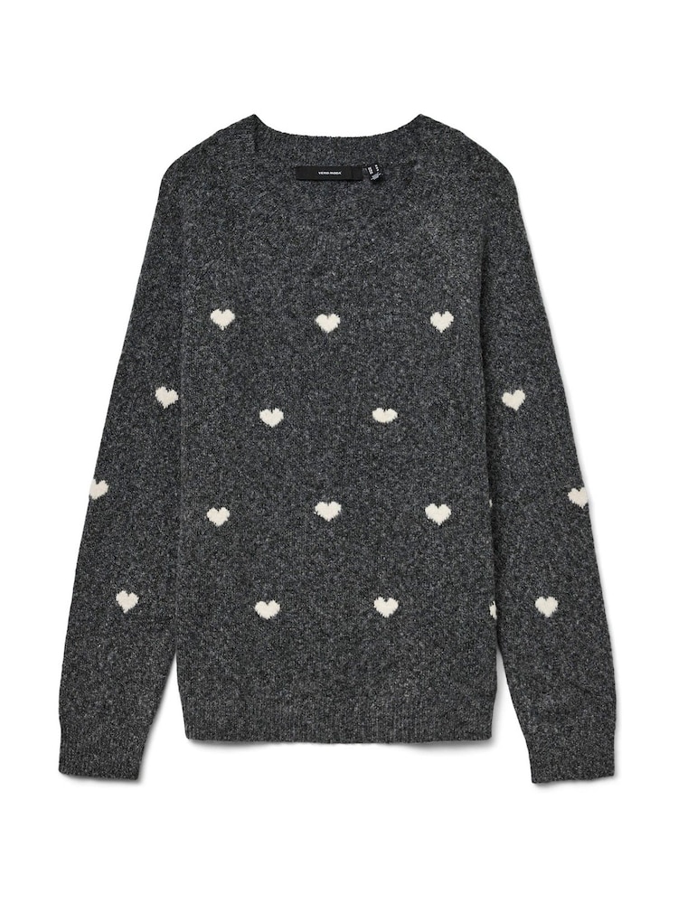 Vero Moda Charcoal Grey Round Neck Soft Touch Cosy Knitted Jumper - Image 5 of 5 Vero Moda Charcoal Grey Round Neck Soft Touch Cosy Knitted Jumper - Image 5 of 5