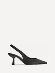 Linzi Black Scuba Alisa Wide Fit Slingback Court Heels - Image 2 of 5