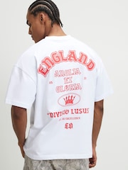 River Island White Oversized England T-Shirt - Image 3 of 5