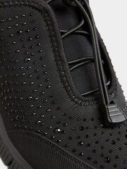 Yours Curve Black Extra Wide Fit Wide Fit Titania Gem Trainers - Image 2 of 5