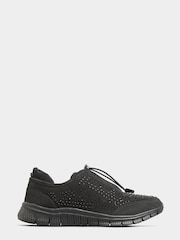 Yours Curve Black Extra Wide Fit Wide Fit Titania Gem Trainers - Image 3 of 5
