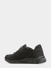 Yours Curve Black Extra Wide Fit Wide Fit Titania Gem Trainers - Image 4 of 5