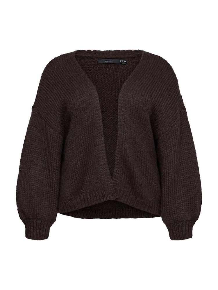 VERO MODA Brown Curve Long Sleeve Open Cardigan - Image 1 of 1
