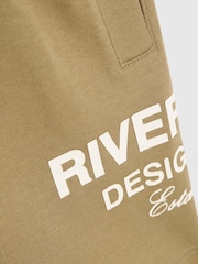 River Island Brown River Varsity T-Shirt & Shorts Set - Image 4 of 5