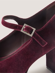Monsoon Red Polly Velvet Mary Jane Platform Heels - Image 3 of 3