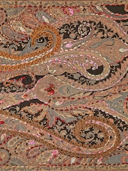 Monsoon Brown Ingrid Embroidered Paisley Print Scarf - Image 3 of 4