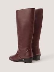 Monsoon Red Indi Leather Knee High Boots - Image 3 of 3