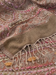 Monsoon Katia Paisley Embroidered Scarf - Imaginea 3 din 3