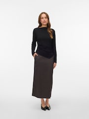 Қара - Vero Moda ұзын жеңді, қысылған белді, қайық жағалы жейде - 5суретінің 2 суреті