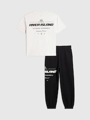 River Island White River Athelesuire T-Shirt & Jogger Set - Image 2 of 5