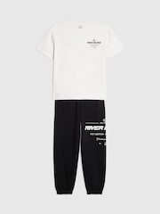 River Island White River Athelesuire T-Shirt & Jogger Set - Image 3 of 5