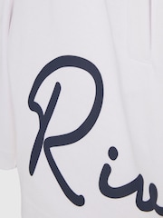 River Island White Logo Polo Shirt & Short Set - Image 5 of 5