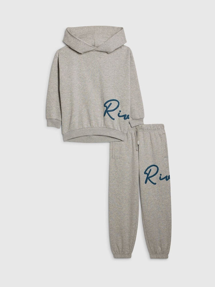 River Island River Logo Hoodie & Jogger Set - 5şəkildən 1 şəkil