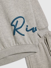 River Island River Logo Hoodie & Jogger Set - 5şəkildən 4 şəkil