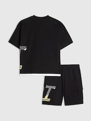 River Island Black River Athelesuire T-Shirt & Shorts Set - Image 2 of 5