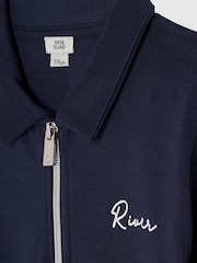River Island Blue River Logo Polo Shirt & Shorts Set - Image 4 of 5