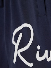 River Island Blue River Logo Polo Shirt & Shorts Set - Image 5 of 5