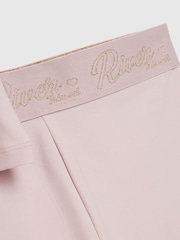 River Island Pink Split Back Logo Sweatshirt & Leggings Set 3 Piece - Image 4 of 4