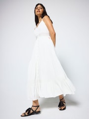 SCAMP & DUDE White Pintuck Midi Sundress - Image 1 of 4
