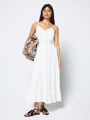 SCAMP & DUDE White Pintuck Midi Sundress - Image 2 of 4