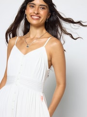 SCAMP & DUDE White Pintuck Midi Sundress - Image 3 of 4