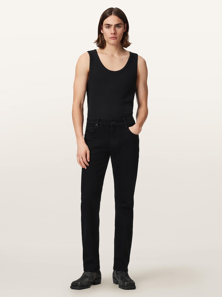 AllSaints Black Sid Comfort Jeans - Image 2 of 8 AllSaints Black Sid Comfort Jeans - Image 2 of 8