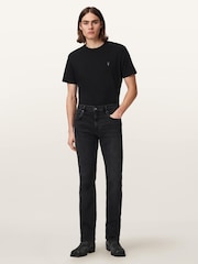 AllSaints Black Sid Ultra Jeans - Image 3 of 8