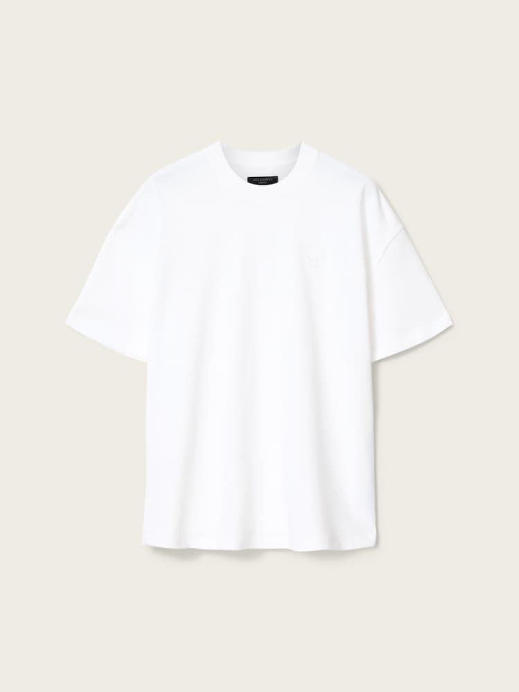 AllSaints White Haven Short Sleeve Crew Neck T-Shirt - Image 7 of 7