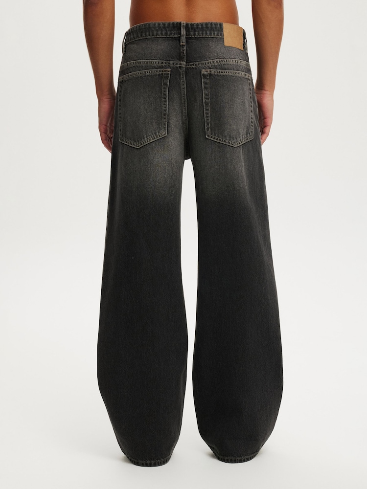 Cotton On Black Relaxed Baggy Jeans - Image 2 of 9