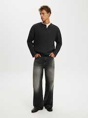 Cotton On Black Relaxed Baggy Jeans - Image 3 of 9